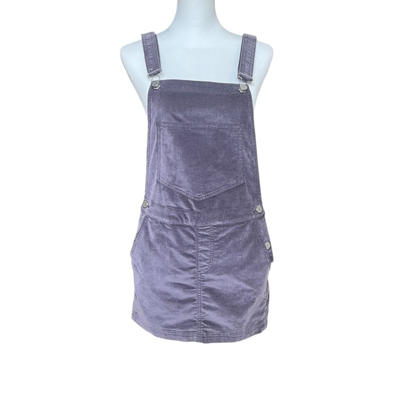 BDG Urban Outfitters NWT Purple Velvet Overall Mini Skirt Dress Size XS - Picture 2 of 11